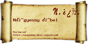 Négyessy Ábel névjegykártya