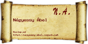 Négyessy Ábel névjegykártya