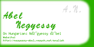 abel negyessy business card